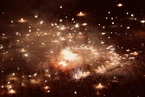 Motion picture of a chakkar cracker was sparkling fast photo