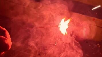 Closer view of a red color sparkling photo