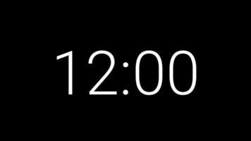 15 seconds countdown timer on black background suitable for concepts of time, deadlines video