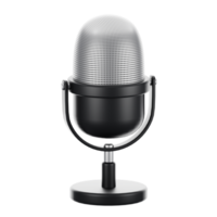 3d rendering microphone icon. Gadget and technology concept png