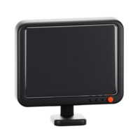 3d rendering monitor icon. Gadget and technology concept png