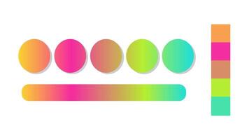 Abstract gradient background with yellow, pink, green, blue color palette. Abstract illustration with gradient blur design. Blurred colored abstract background. Colorful gradient. illustration vector