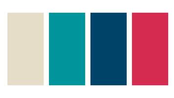 White, blue, soft red color palette. Set of bright color palette combination in rgb hex. Color palette for ui ux design. Abstract illustration for your graphic design, banner, landing page vector