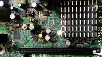 Machine processing chip - closer view photo