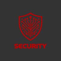 A cutting-edge logo featuring a circuit chip shield, symbolizing top-notch security and protection for your brand, perfect for tech companies, cybersecurity firms seeking a modern and dynamic vector