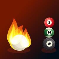 Classic Pool Table Setup with Ball vector
