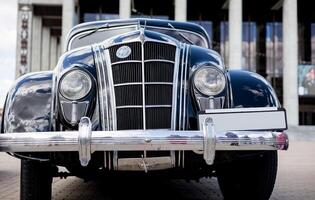 Minsk, Belarus, May 16, 2024 - Front view Chrysler Airflow photo