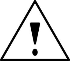 Warning symbol icon in minimalist style vector