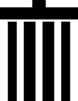 Flat icon of a trash can vector