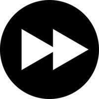 Fast forward flat minimalist icon vector