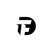 DTF Abstract initial monogram letter alphabet logo design vector