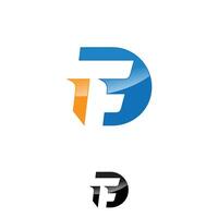 DTF Abstract initial monogram letter alphabet logo design vector
