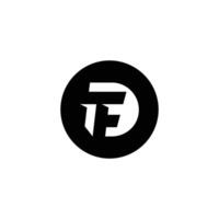 DTF Abstract initial monogram letter alphabet logo design vector