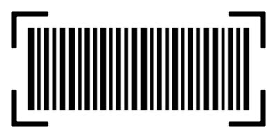 simple barcode icon. modern design isolated on white background vector