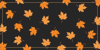 autumn abstract background with maple leaf icons. design for banner, poster, greeting card, social media. vector