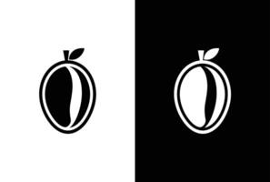 Mango icon silhouette . Mango line icon, fruit and tropical, , a linear pattern on a white background vector