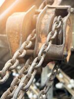 chain of a steel, chain and reel photo