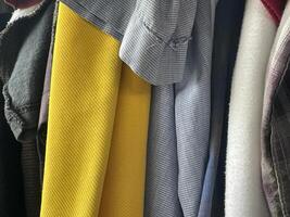 stack of different shirts photo