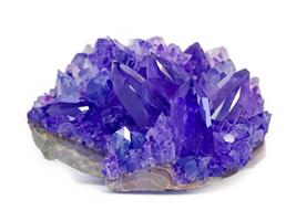 crystal stone isolated on white background photo