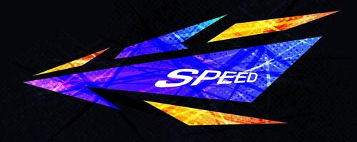 Abstract and Colorful Geometric Background with Speed Movement Concept vector