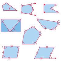Maths Lines and Shapes- Geometric shapes vector