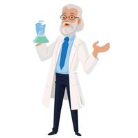 Scientist Lab Character Man, experiments in lab vector