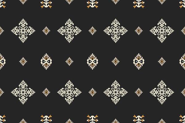 Ikat tribal Indian seamless pattern. Ethnic Aztec fabric carpet mandala ornament native boho chevron textile.Geometric African American oriental traditional illustrations. Embroidery style.