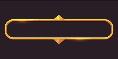 Golden frame game medieval menu, user interface shiny border. Empty borders in medieval style, fantasy decoration different shapes isolated on dark background. vector