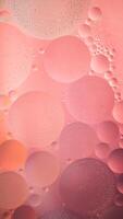 Abstract pink colorful background with oil on water surface. Oil drops in water abstract psychedelic, abstract image. photo