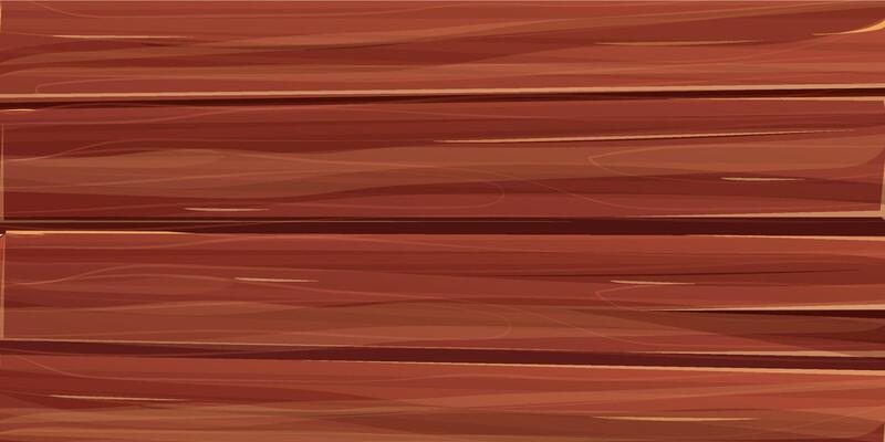 Dark wood desk, floor piece, horizontal textured surface wood comic background. Wall, panel for game, ui design
