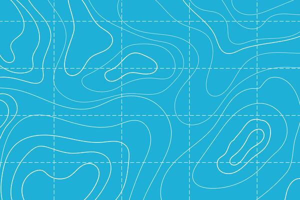 Topographic map with contour line grid water ocean, sea relief, depth. Nautical, cartography abstract area