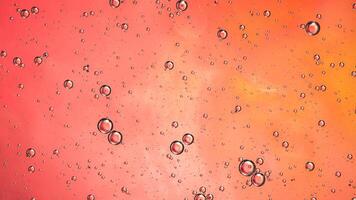 Abstract pink colorful background with oil on water surface. Oil drops in water abstract psychedelic, abstract image. photo
