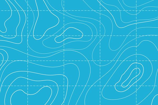 Topographic map with contour line grid water ocean, sea relief, depth. Nautical, cartography abstract area
