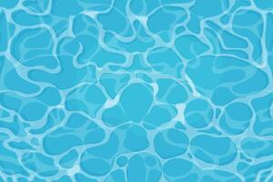 Water ripple surface with sunlight reflections, game texture top view. Beach, ocean clean and deep water. vector