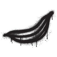 Spray Painted Graffiti banana Sprayed isolated with a white background. vector