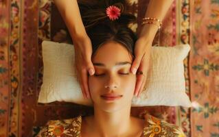 Serene spa experience with facial massage photo