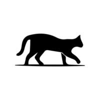 Cat silhouette Isolated On White Background vector