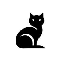 Cat silhouette Isolated On White Background vector