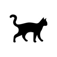 Cat silhouette Isolated On White Background vector