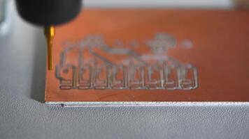 machine with numerical control CNC carries out milling of printed circuit boards, Circuit Engraving, Diy Circuit Boards PCB photo