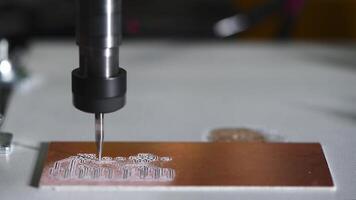 machine with numerical control CNC carries out milling of printed circuit boards, Circuit Engraving, Diy Circuit Boards PCB photo