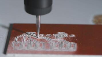 machine with numerical control CNC carries out milling of printed circuit boards, Circuit Engraving, Diy Circuit Boards PCB photo