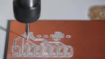 machine with numerical control CNC carries out milling of printed circuit boards, Circuit Engraving, Diy Circuit Boards PCB photo