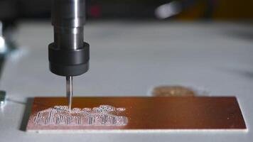 machine with numerical control CNC carries out milling of printed circuit boards, Circuit Engraving, Diy Circuit Boards PCB photo