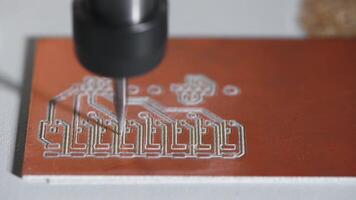 machine with numerical control CNC carries out milling of printed circuit boards, Circuit Engraving, Diy Circuit Boards PCB photo