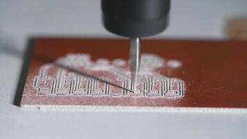 machine with numerical control CNC carries out milling of printed circuit boards, Circuit Engraving, Diy Circuit Boards PCB photo