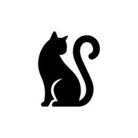 Cat silhouette Isolated On White Background vector