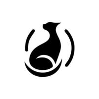 Cat silhouette Isolated On White Background vector