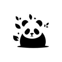 Cute panda cartoon isolated on white background vector