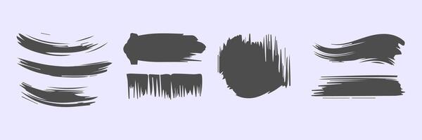 Paint brush stroke, ink splatter and artistic design elements. Dirty watercolor texture, box, frame, grunge background, splash or creative shape for social media. Abstract drawing. vector